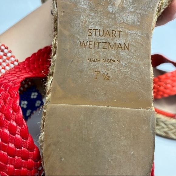 Stuart Weitzman Elsie espadrille wedge Sandals size 7.5 - Picture 8 of 9